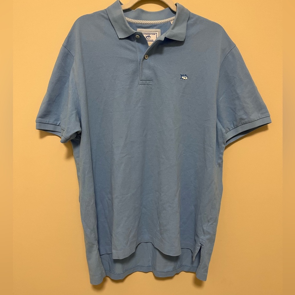Southern Tide Men's Blue Polo Shirt Large, The Shipjack